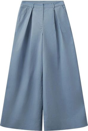 The Garment Wijde Avelino Broek - Dames - Wijde Broeken - Blauw - S - Katoen - Broeken