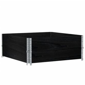 vidaXL Vidaxl - Paretali per Pallet 2 pz Neri 100x100cm Legno Massello di Pino