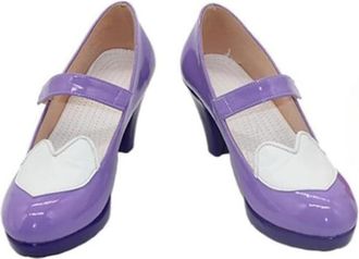 Generic Womens Anime Cosplay Shoes for Ellee Cure Majesty Fancy Stage Performance Props Boots Custom Made Halloween Christma Comic Con (Purple,11.5)