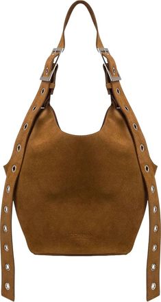 Dondup Hazelnut Brown Small Hobo Bag
