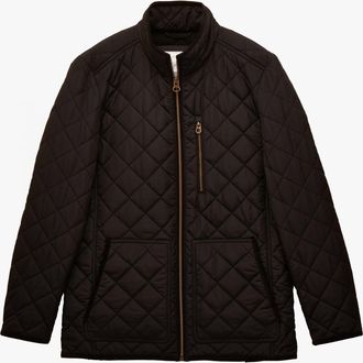 Joules Maynard Mens Diamond Quilted Jacket Black - Size Medium