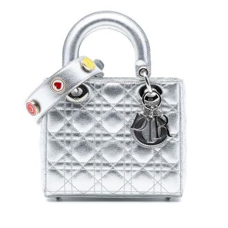 Dior Pre-owned Dior Small Metallic Grained Calfskin Cannage My ABCDior Lady Dior 29-MA-1116