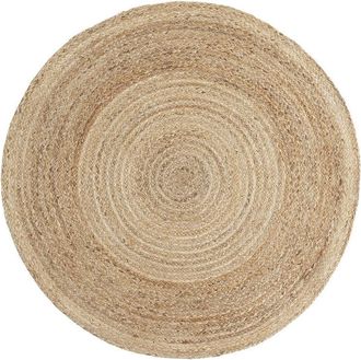 Miliboo Alfombra Redonda De Yute Natural D120 Cm Mata