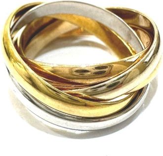 Cartier Gold Pink Gold White Gold Pink Gold (18K) Gold (18K) Band Ring (Pre-Owned)