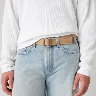 Levi's Washed Down Cotton Web Belt - Mens - 100 - Beige / Travertine