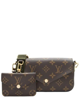 Louis Vuitton Brown Monogram Canvas Felicie Strap & Go (Authentic Pre-Loved)
