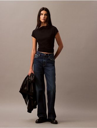 Calvin Klein Jeans Calvin Klein Womens Cotton Modal Slim Fit T-Shirt - Black - XS