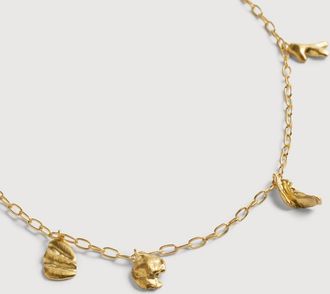 Monica Vinader Gold Fragments Asymmetric Station Chain Necklace