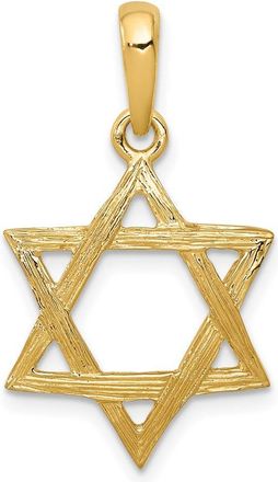 Diamond2Deal 14k Yellow Gold Star of David Pendant
