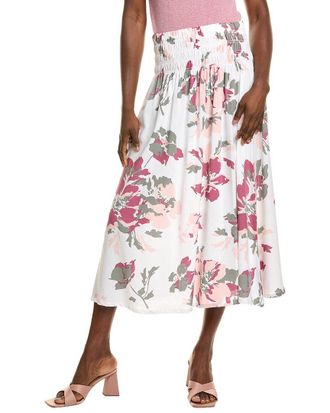 Ellen Tracy Linen-Blend Midi Skirt