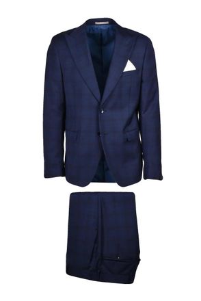 Paoloni Mens Tailored Suit - Blue