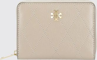 Tory Burch Charlie Small Leather Zip-Around Wallet with Double T Logo