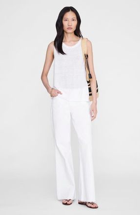 Anine Bing Juliann Tank in White at Nordstrom, Size X-Small