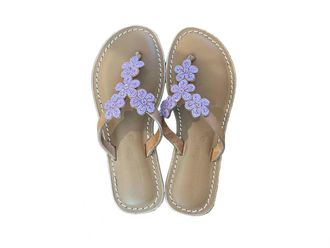 Laidbacklondon Womens Robyn Flip Flops In Lilac