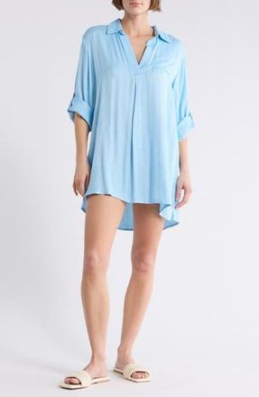 Boho Me Oversize Cover-Up Shirt in Blue at Nordstrom Rack, Size X-Large