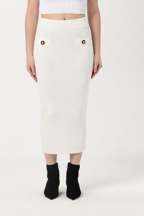 Balmain Geribbelde Tricot Midi Rok