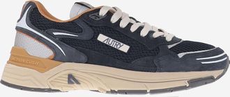 Autry Mens Sneakers Hyperway Multicolour Leather-Mesh Trainers Leather/mesh