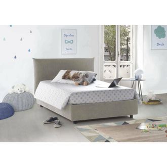 Talamo Italia Talamo Italia - Cama De Plaza Y Media Ornella, Cama Contenedor Con Revestimiento De Tela, 100% Made In Italy, Apertura Frontal, Adecuado Para Colch&oacute;n 