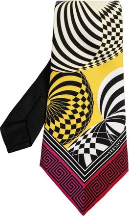 Versace Teatro Zijde Das met Print - Heren - Stropdassen - Veelkleurig - ONE Size - Accessoires