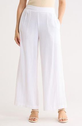Renee C Wide Leg Pull-On Pants in White at Nordstrom Rack, Size X-Small