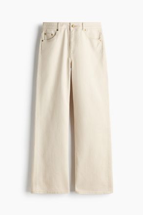 H&M Gerade Twillhose - Hellbeige