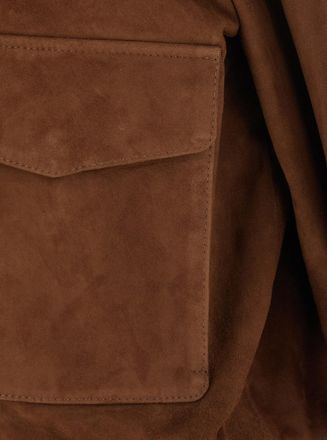 Arma Womens Jacket Halti Beige Suede Coat