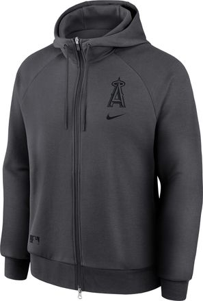 Nike Los Angeles Angels Authentic Collection Nike Mens Dri-Fit MLB Full-Zip Hoodie in Grey | 03B300OTANG-29Q