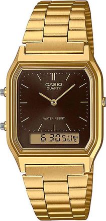 Casio Womens AQ-230GA-5AMQYES Collection Watch - Gold Stainless Steel - One Size