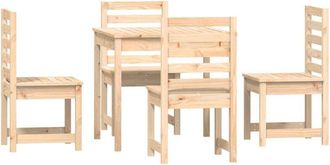 vidaXL Juego De Comedor De Jard&iacute;n 5 Piezas Madera Maciza De Pino Vidaxl