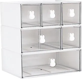 OEM Scatola Con Cassetti - 3 Ripiani - Organizzatore Da Scrivania - Contenitore Per Cosmetici - 3 Livelli - Impilabile - Adatto Per Cucina - Armadio - Cam