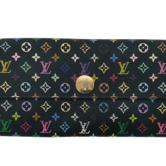 Louis Vuitton Black Grenade Multi-Color Monogram Multicolore Long Wallet (Bi-Fold) (Pre-Owned)