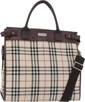 Burberry Pre-owned Tote Bags, female, Beige, Size: ONE SIZE Pre-owned Vintage Tote Bag
