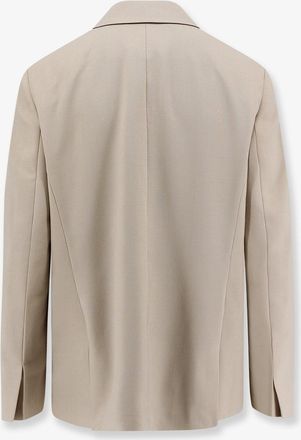 Closed Womens Blazer Virgin Wool Blend Beige Shell: Polyester Blazers Jacket