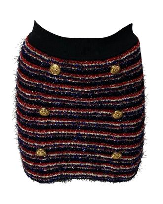 Balmain Tweed Pencilmouwrok in Multicolor Polyamide