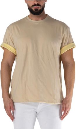 John Elliott + Co Tops, Heren, Beige, XL, Katoen, Flip Jersey T-shirt