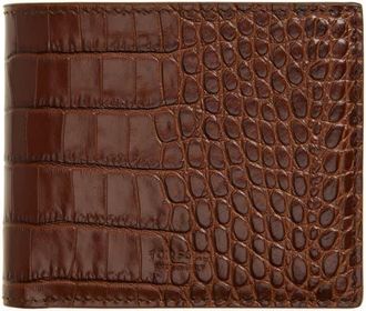 Tom Ford Embossed Classic Bifold Wallet in Caramel at Nordstrom