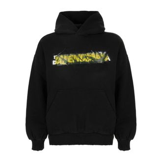Balenciaga Hoodies, male, Black, Size: XL Messy Spray Sweatshirt