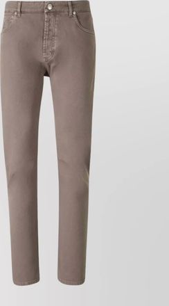 Brunello Cucinelli straight leg denim jeans with exposed stitching