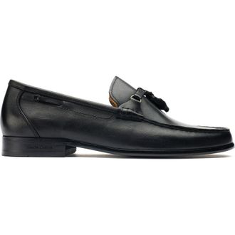 Simon Carter Mens Triceratops Loafer Shoes - Black Leather - Size UK 8