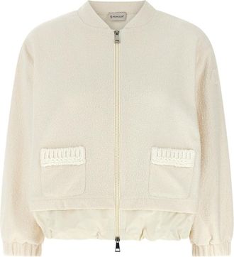 Moncler White Boucl Cardigan