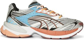 Puma Mens Velophasis Phased Lace Up Sneakers Shoes Casual - Grey, Silver/Orange/Blue, 8.5 UK
