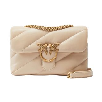 Pinko Shoulder Bags, female, Beige, Size: ONE SIZE Classic Love Bag Puff Maxi Quilt