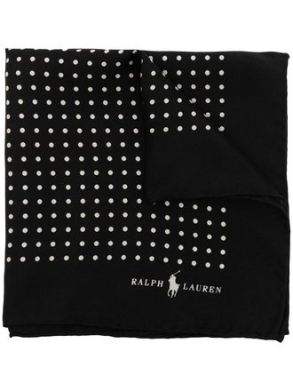 Polo Ralph Lauren St. James dotted-print pocket square - Black