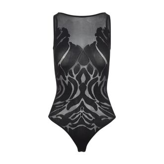 Wolford Rose Shadow Sleeveless Body - female - Wolford - Full-Body - Black - XS - Tops