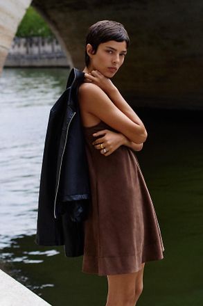 Maeve Keiko Faux Suede Mini Dress