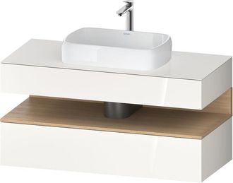 Duravit Duravit - Qatego Consola Mueble Bajo Lavabo, 1 Extra&iacute;ble, 1 Caj&oacute;n