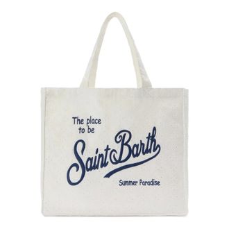 MC2 Saint Barth Tote Bags, female, White, Size: ONE SIZE Essential Bag In Sangallo