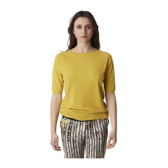 Alpha Studio Maglia Girocollo M/M - Dames - Ronde hals truien - Geel - M - Truien & Vesten
