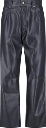 Maison Margiela Black Faux Leather Straight-Leg Pants