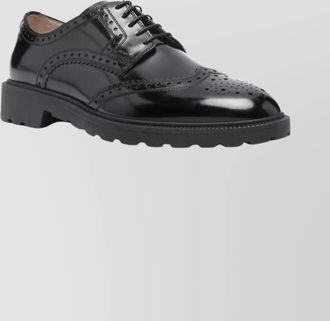 Bally brogues with leather upper and block heel
